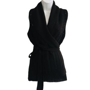 ⭐️🌟Elie Tahar Brown Knit Wrap Sweater Vest Sz M